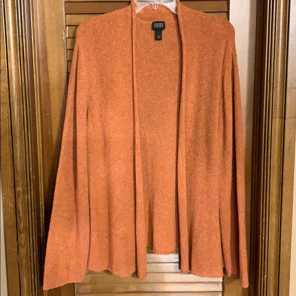 Burnt orange Eileen Fisher cardigan